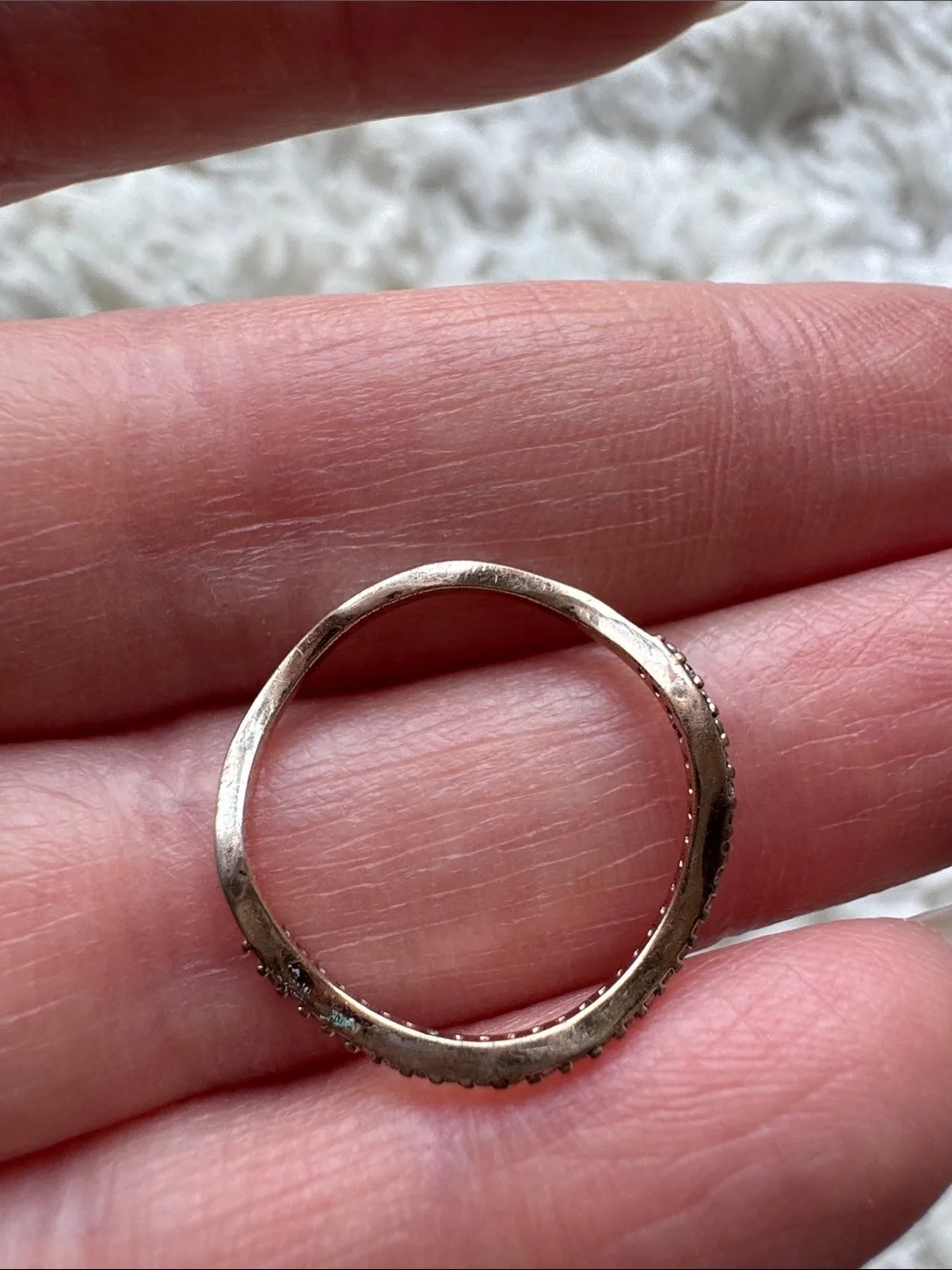 Sterling Plated Wave Ring
